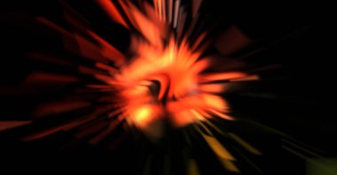 Işık parçacık izleri. Parlayan parçacıkları ve çizgileri olan ışık patlaması yıldızı. Güzel hareketli soyut ışın arkaplanı.