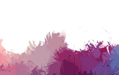 Taranmış Boyalı Soyut Arkaplan. Vahşi kaotik fırça darbeleri. Boya darbeleri. 2D İllüstrasyon. Fırça darbeli resim. 