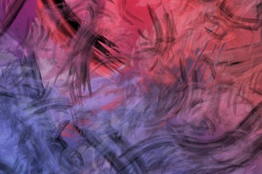 Modern sanat. Taranmış Boyalı Soyut Arkaplan. Fırça darbesi ile boyanmış. Boya darbeleri. 2B Görüntü