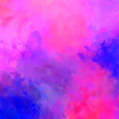 Canlı fırça darbeleriyle boyanmış. Renkli desenli resim. Fırçalanmış duvar kağıdını boya.