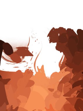 Taranmış Boyalı Soyut Arkaplan. Vahşi kaotik fırça darbeleri. Boya darbeleri. 2D İllüstrasyon. Fırça darbeli resim. 