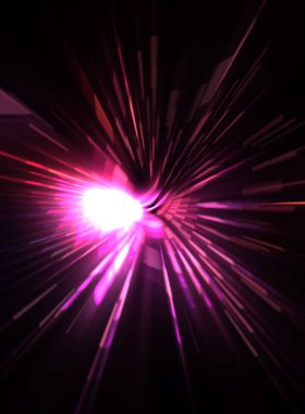 Fütürist mercek patlaması. Parlayan parçacıkları ve çizgileri olan ışık patlaması yıldızı. Güzel soyut ışın arkaplanı.