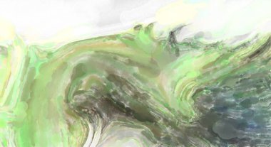 Modern fırça darbeleri. Pastel renklerde suluboya resim. Poster, duvar sanatı, afiş, kart, kitap kapağı veya ambalaj için sakinleştirici kompozisyonun yumuşak renkli çizimi. 