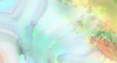 Pastel renklerde suluboya resim. Poster, duvar sanatı, afiş, kart, kitap kapağı ya da ambalaj için rahatlatıcı kompozisyonun yumuşak renkli çizimi. Modern fırça darbeleri resim.