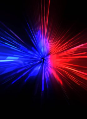 Fütürist mercek patlaması. Parlayan parçacıkları ve çizgileri olan ışık patlaması yıldızı. Güzel soyut ışın arkaplanı.