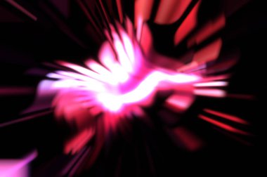 Işık parçacık izleri. Parlayan parçacıkları ve çizgileri olan ışık patlaması yıldızı. Güzel hareketli soyut ışın arkaplanı.