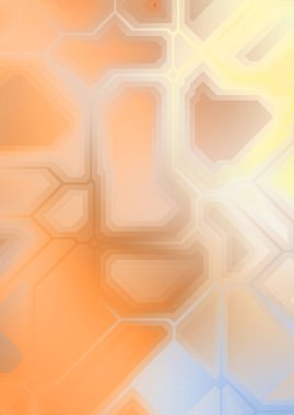 Renkli ve canlı geometrik şekiller katmanları var. Bir teknoloji planının dijital illüstrasyonu. Gelecekçi tasarım şablonu.