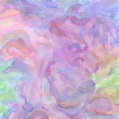 Pastel renklerde suluboya resim. Poster, duvar sanatı, afiş, kart, kitap kapağı ya da ambalaj için rahatlatıcı kompozisyonun yumuşak renkli çizimi. Modern fırça darbeleri resim.