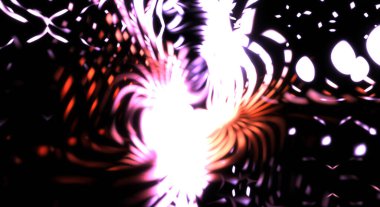 Işık parçacık izleri. Parlayan parçacıkları ve çizgileri olan ışık patlaması yıldızı. Güzel hareketli soyut ışın arkaplanı.