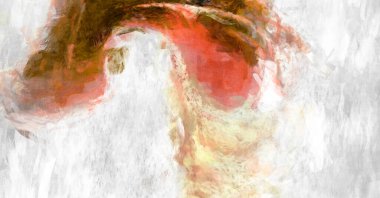 Soyut arkaplanda pürüzlü fırça darbeleri. Fırça boyası. Renkli boya darbeleri. Eşsiz duvar sanatı. Tuvaldeki modern sanat. Renkli çağdaş sanat eserleri. 