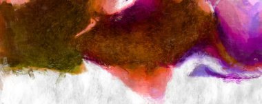 Soyut arkaplanda pürüzlü fırça darbeleri. Fırça boyası. Renkli boya darbeleri. Eşsiz duvar sanatı. Tuvaldeki modern sanat. Renkli çağdaş sanat eserleri. 