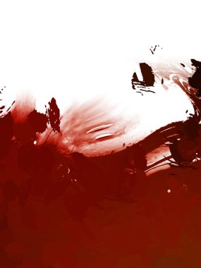 Taranmış Boyalı Soyut Arkaplan. Vahşi kaotik fırça darbeleri. Boya darbeleri. 2D İllüstrasyon. Fırça darbeli resim. 