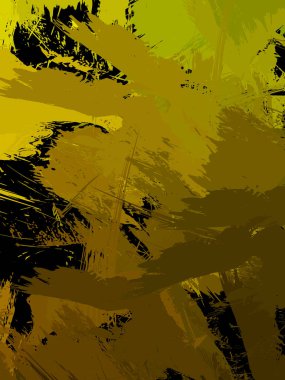 Vahşi fırça darbeleriyle yaratıcı soyut resim. Artistik fırça darbeleriyle donatılmış. Renkli ve canlı bir tasvir. Boyalı sanat.