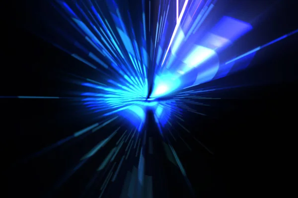 Une Fusée Éclairante Futuriste Étoile Explosion Lumineuse Avec Des Particules — Photo