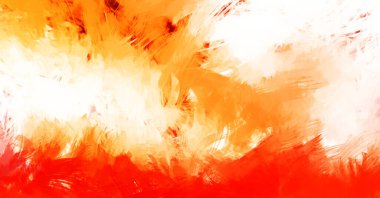 Canlı fırça darbeleriyle boyanmış. Renkli desenli resim. Fırçalanmış duvar kağıdını boya.