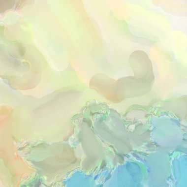 Çağdaş sanat. El işçiliğinin renkli dokusu. Modern resim. Yüzeyde suluboya vuruşlar. Sanatsal arkaplan resmi. Tablo üzerinde soyut resim. Fırça darbeleri. 