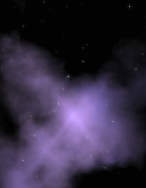 Galaksi uzayındaki yıldız alanı renkli nebula ile. Uzayın derinliklerinin bilim kurgu geçmişi. Ruhsal duvar kağıdı.