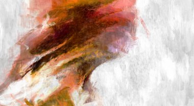 Soyut arkaplanda pürüzlü fırça darbeleri. Fırça boyası. Renkli boya darbeleri. Eşsiz duvar sanatı. Tuvaldeki modern sanat. Renkli çağdaş sanat eserleri. 