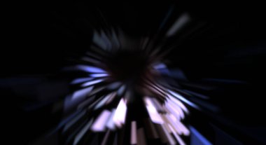 Işık parçacık izleri. Parlayan parçacıkları ve çizgileri olan ışık patlaması yıldızı. Güzel hareketli soyut ışın arkaplanı.