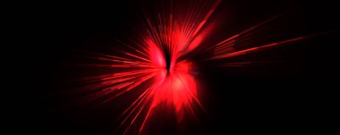 Fütürist mercek patlaması. Parlayan parçacıkları ve çizgileri olan ışık patlaması yıldızı. Güzel soyut ışın arkaplanı.