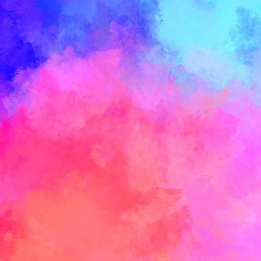 Duvar sanatı Eşsiz ve yaratıcı illüstrasyon. Fırça darbesi ile boyanmış. Renkli fırça darbelerinin soyut arkaplanı. Fırçalanmış canlı duvar kâğıdı. Boyalı sanatsal yaratım.