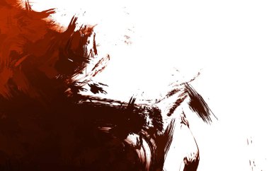 Duvar sanatı Eşsiz ve yaratıcı illüstrasyon. Fırça darbesi ile boyanmış. Renkli fırça darbelerinin soyut arkaplanı. Fırçalanmış canlı duvar kâğıdı. Boyalı sanatsal yaratım.