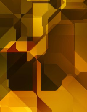 Renkli ve canlı geometrik şekiller katmanları var. Bir teknoloji planının dijital illüstrasyonu. Gelecekçi tasarım şablonu.