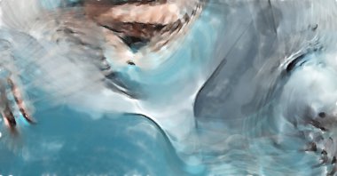 Modern sanat. Renkli çağdaş sanat eserleri. Renkli boya darbeleri. Soyut arkaplanda fırça darbeleri. fırça boyası.