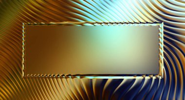 Soyut çerçeveli arkaplan. Renkli, canlı, dalgalı bir duvar kağıdı. Merkezi çerçeveli yaratıcı grafik 2d çizim. Dinamik şekilli modaya uygun sıvı örtüsü.