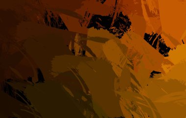 Vahşi fırça darbeleriyle yaratıcı soyut resim. Artistik fırça darbeleriyle donatılmış. Renkli ve canlı bir tasvir. Boyalı sanat.