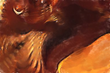 Modern sanat. Renkli çağdaş sanat eserleri. Renkli boya darbeleri. Soyut arkaplanda fırça darbeleri. fırça boyası.