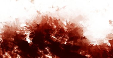 Canlı fırça darbeleriyle boyanmış. Renkli desenli resim. Fırçalanmış duvar kağıdını boya.