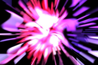 Işık parçacık izleri. Parlayan parçacıkları ve çizgileri olan ışık patlaması yıldızı. Güzel hareketli soyut ışın arkaplanı.