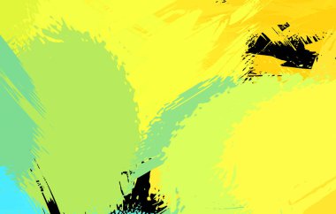 Sanatsal soyut arkaplan. Doku boyalı duvar kağıdı. Boya darbeleriyle yaratıcı bir illüstrasyon. Fırça desenli resim.