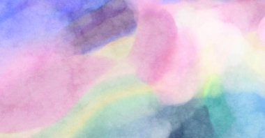 Yumuşak suluboya duvar kağıdı. Hafifçe fırçalanmış renkleri olan sanatsal bir resim. Pastel renkler arkaplana dokunmuş. Soyut duvar sanatı..