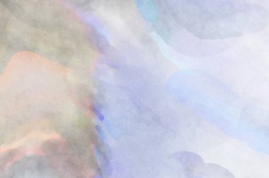 Yumuşak suluboya duvar kağıdı. Hafifçe fırçalanmış renkleri olan sanatsal bir resim. Pastel renkler arkaplana dokunmuş. Soyut duvar sanatı..