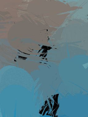 Duvar sanatı Eşsiz ve yaratıcı illüstrasyon. Fırça darbesi ile boyanmış. Renkli fırça darbelerinin soyut arkaplanı. Fırçalanmış canlı duvar kâğıdı. Boyalı sanatsal yaratım.