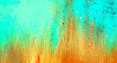 Modern sanat. Renkli çağdaş sanat eserleri. Renkli boya darbeleri. Soyut arkaplanda fırça darbeleri. Fırça boyası. Eşsiz duvar sanatı.