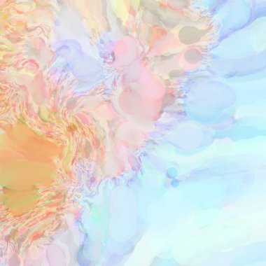 El yapımı sürreal soyut desenli suluboya. Modern sanatsal resim. 2D çizim. Arkaplan boyası karışımı. Yaratıcı duvar sanatı. Çağdaş sanat.