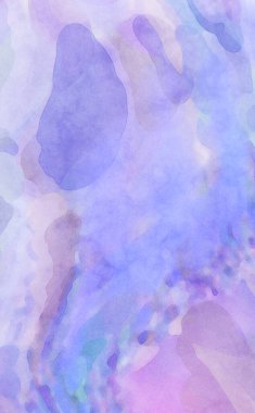 Pastel renklerde suluboya resim. Poster, duvar sanatı, afiş, kart, kitap kapağı ya da ambalaj için rahatlatıcı kompozisyonun yumuşak renkli çizimi. Modern fırça darbeleri resim.