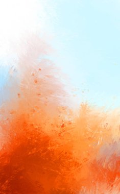 Yaratıcı soyut resim. Artistik fırça darbeleriyle donatılmış. Renkli ve canlı bir illüstrasyon. boyalı sanat