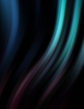 Siyah arka planda renkli düz çizgiler. Sıvı ve sıvı renkli dalgalar karanlıkta akıyor. Duvar kağıdı, afiş, arkaplan, kart, kitap, kapak, poster, afiş, broşür