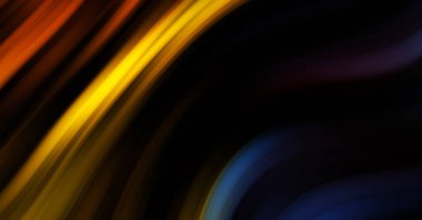 Siyah arka planda renkli düz çizgiler. Sıvı ve sıvı renkli dalgalar karanlıkta akıyor. Duvar kağıdı, afiş, arkaplan, kart, kitap, kapak, poster, afiş, broşür