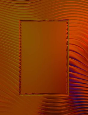 Soyut çerçeveli arkaplan. Renkli, canlı, dalgalı bir duvar kağıdı. Merkezi çerçeveli yaratıcı grafik 2d çizim. Dinamik şekilli modaya uygun sıvı örtüsü.