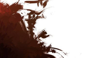 Duvar sanatı Eşsiz ve yaratıcı illüstrasyon. Fırça darbesi ile boyanmış. Renkli fırça darbelerinin soyut arkaplanı. Fırçalanmış canlı duvar kâğıdı. Boyalı sanatsal yaratım.