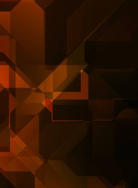 Renkli ve canlı geometrik şekiller katmanları var. Bir teknoloji planının dijital illüstrasyonu. Gelecekçi tasarım şablonu.