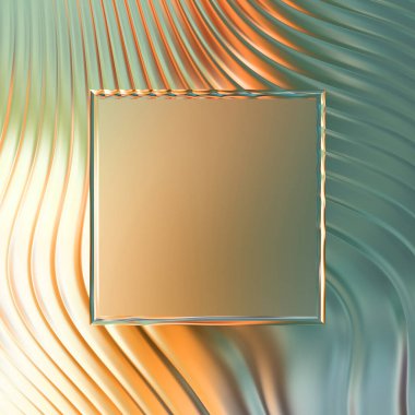 Soyut çerçeveli arkaplan. Renkli, canlı, dalgalı bir duvar kağıdı. Merkezi çerçeveli yaratıcı grafik 2d çizim. Dinamik şekilli modaya uygun sıvı örtüsü.