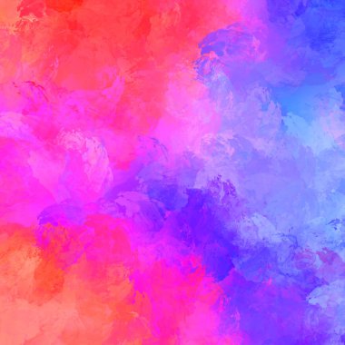 Canlı fırça darbeleriyle boyanmış. Renkli desenli resim. Fırçalanmış duvar kağıdını boya.