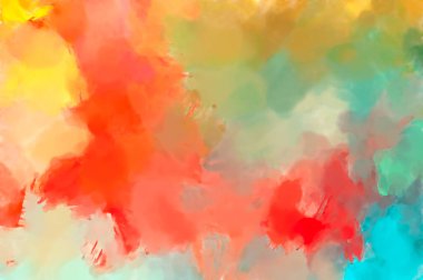 Çağdaş sanat. El yapımı resim. Modern sanat eserleri. Yüzeyde suluboya fırça darbeleriyle resim yapmak. 2D çizim. Sanatsal arkaplan resmi. Tablo üzerinde soyut resim. Renkli doku.