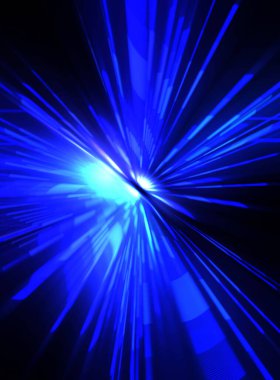 Fütürist mercek patlaması. Parlayan parçacıkları ve çizgileri olan ışık patlaması yıldızı. Güzel soyut ışın arkaplanı.